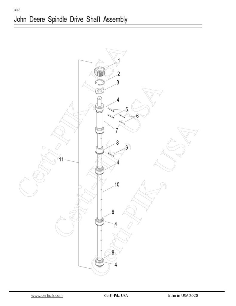 17p1 30 3 Jd Spindle Drive Shaft Assembly Page 1