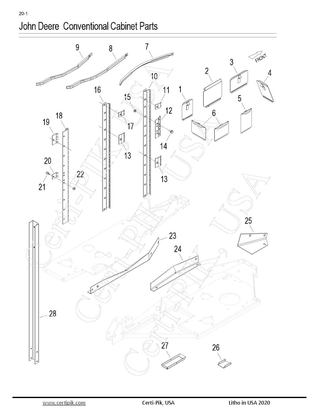 93404-20 - John Deere Conventional, Cabinet Parts